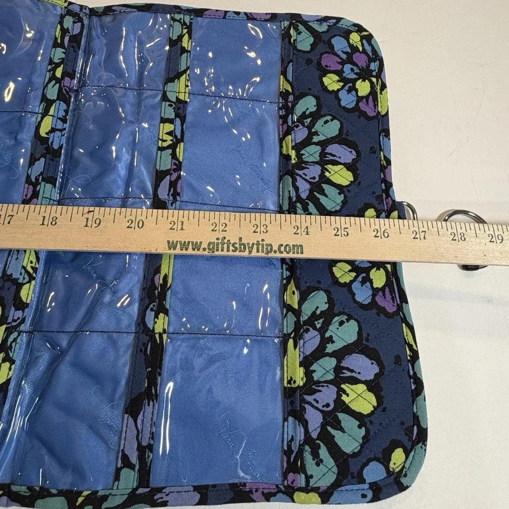 Vera Bradley Keep It Up Organizer Hanging Jewelry Case Retired Indigo Pop Blue